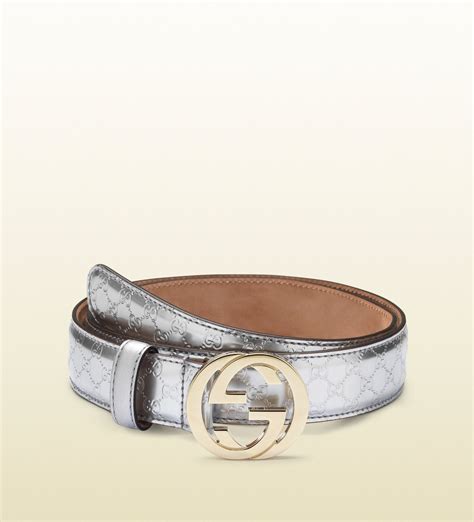 zilver riem gucci|gucci leather belt.